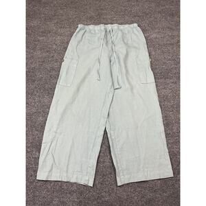 Wide Leg Linen Pull On Pants S Lagom Minimalist Coastal Resort Beach Palm Airy